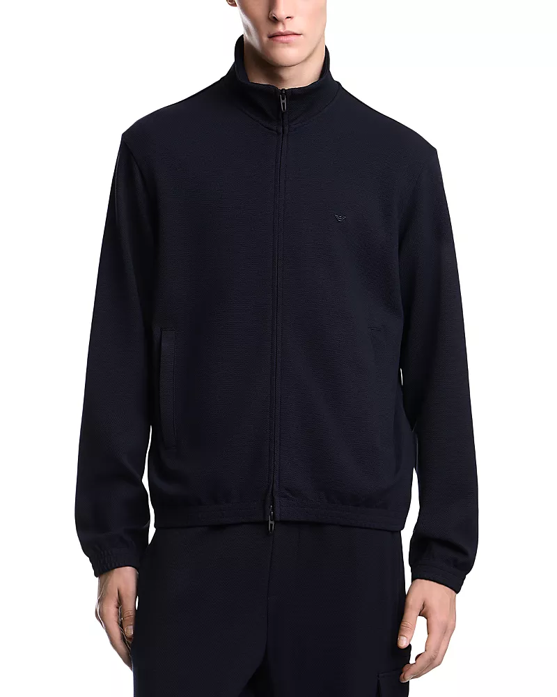 Emporio Armani Textured Zip Sweatshirt