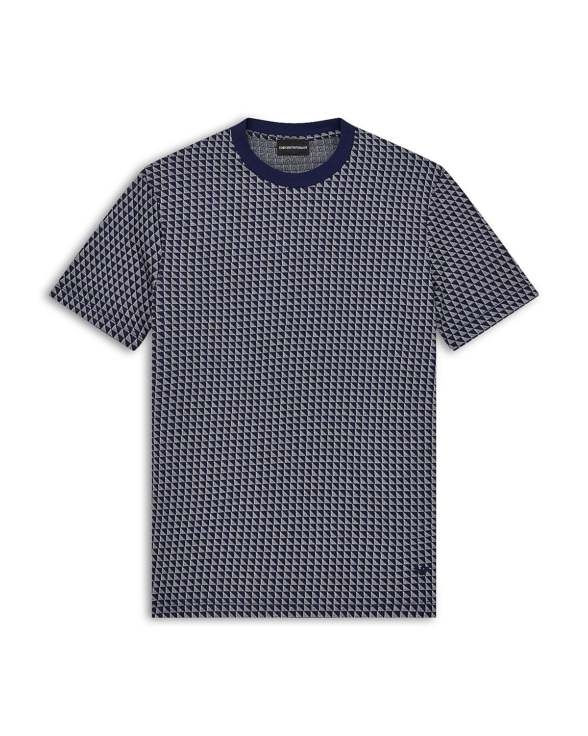 Emporio Armani Geometric Micro Motif Crewneck T-Shirt
