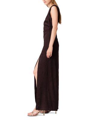 Rivalane Satin Draped Maxi Dress - thumbnail 6