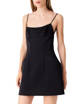 Rilyme Backless Satin Mini Dress