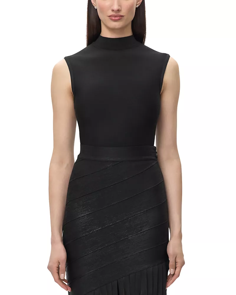 Herve Leger The Janet Turtleneck Knit Top
