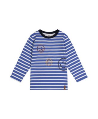 Boys' Long Sleeve Stripe Smiley Graphic T-Shirt - Little Kid, Big Kid