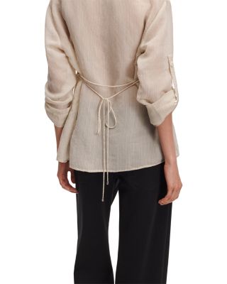 Sonny Silk Notch Collar Blouse - thumbnail 6