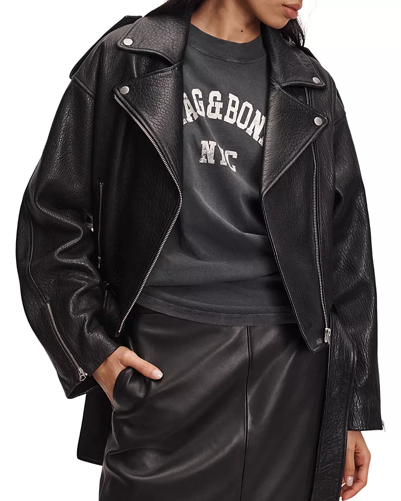 rag & bone Penelope Leather Moto Jacket