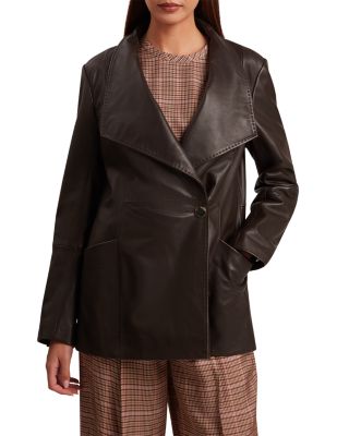 Attie Leather Wrap Jacket