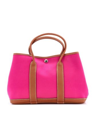 30 Garden Party Tote Toile and Leather
