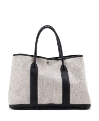 36 Garden Party Tote Toile and Leather