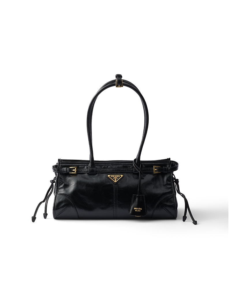 Prada Bonnie Medium Convertible Leather Shoulder Handbag · OS
