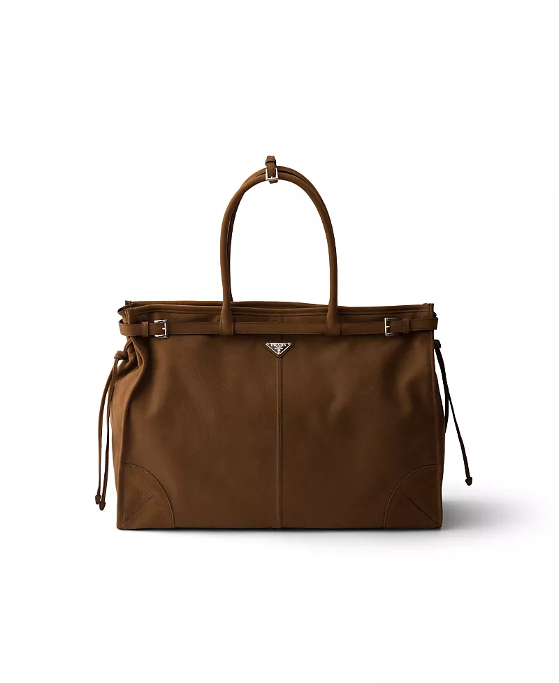 Prada Bonnie Nubuck Leather Tote Bag