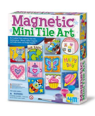  Magnetic Mini Tile Art Diy 12 Fridge Magnets Kit, Ages 8+