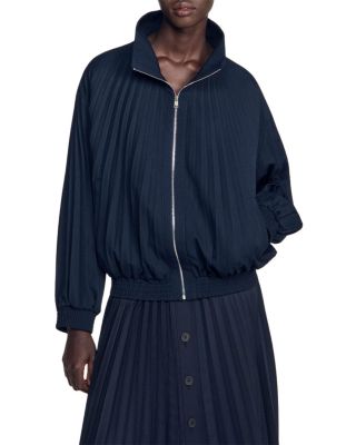 Indigo Oversized Pleated Jacket