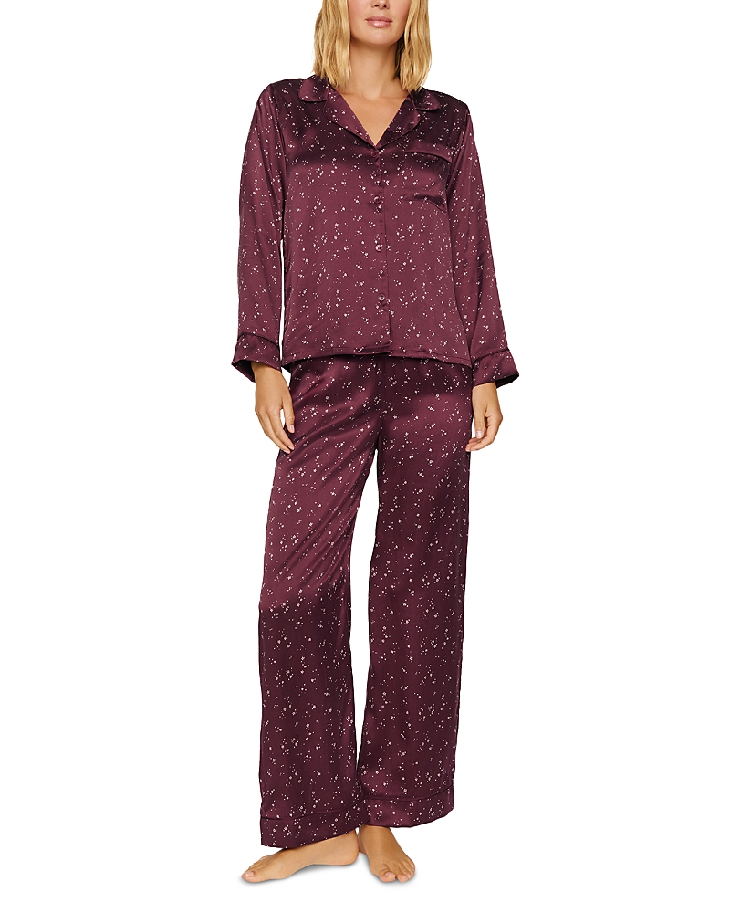 Eberjey Inez Printed Washable Silk Long Pajama Set