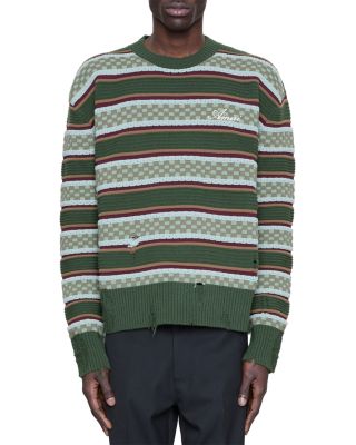 Western Logo Striped Sweater