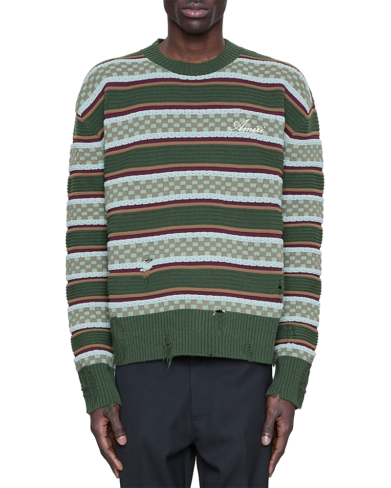 amiri Western Logo Striped Sweater