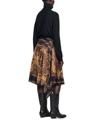 Portobello Asymmetrical Scarf Print Skirt - thumbnail 3