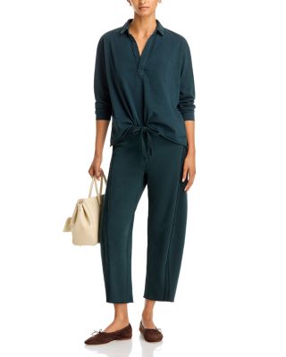 Patrick Cotton Collared Sweatshirt & Bibi Cotton Barrel Sweatpants