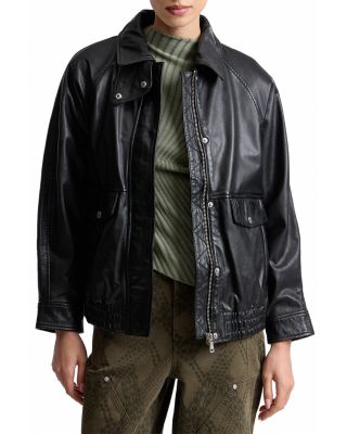 Leather Bomber Jacket