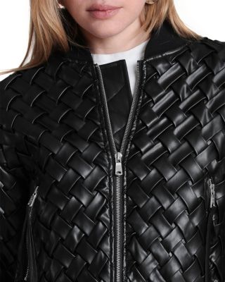 Faux Leather Bomber Jacket - thumbnail 8