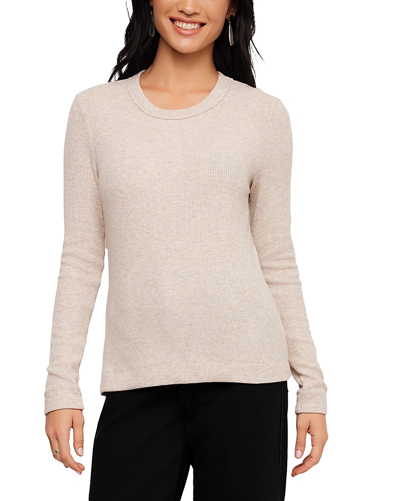 Karen Kane Ribbed Long Sleeve Crewneck Top