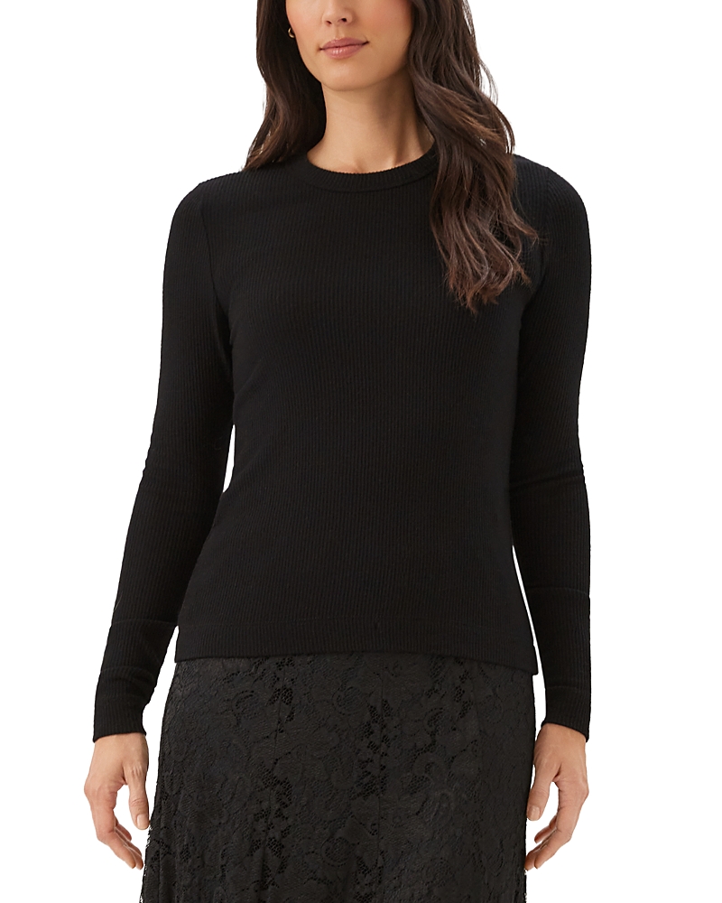 Karen Kane Ribbed Long Sleeve Crewneck Top