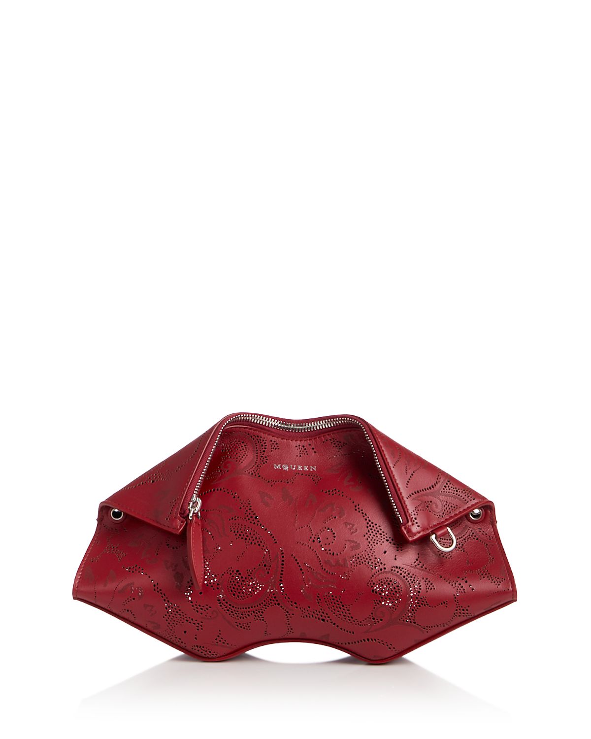 McQueen Manta Leather Clutch