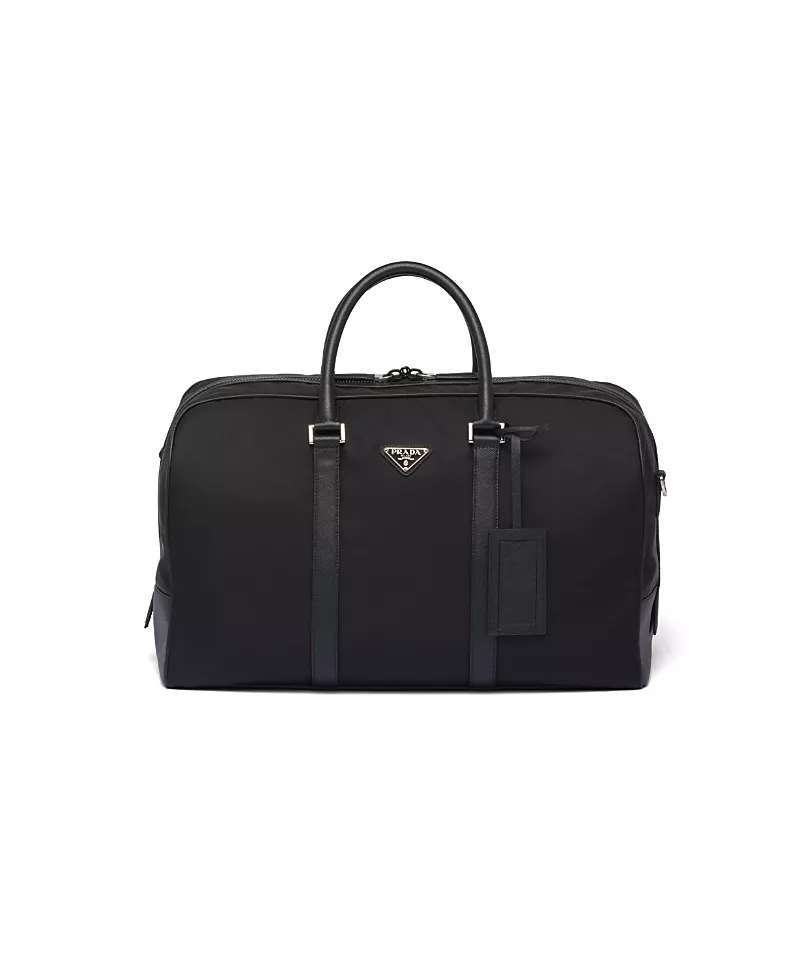Prada Re-nylon and Saffiano Leather Duffel Bag