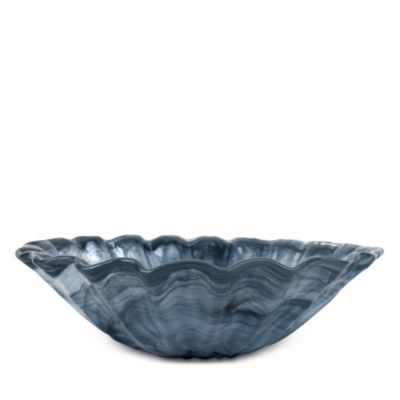 Onda Glass Round Centerpiece Bowl