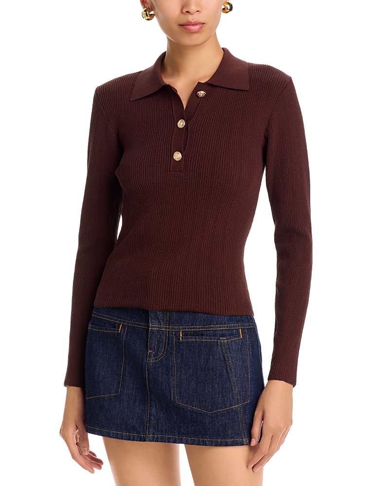 Aqua Gold Button Polo Sweater - Exclusive