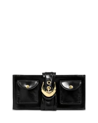 Patent Leather Buckle Clutch