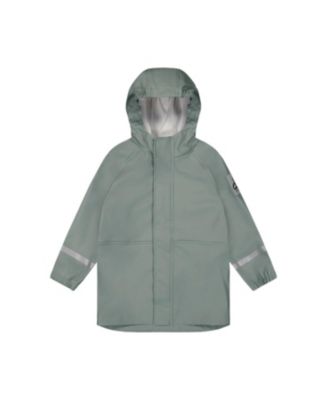 Unisex Color Block Hooded Reflective Rain Jacket - Little Kid