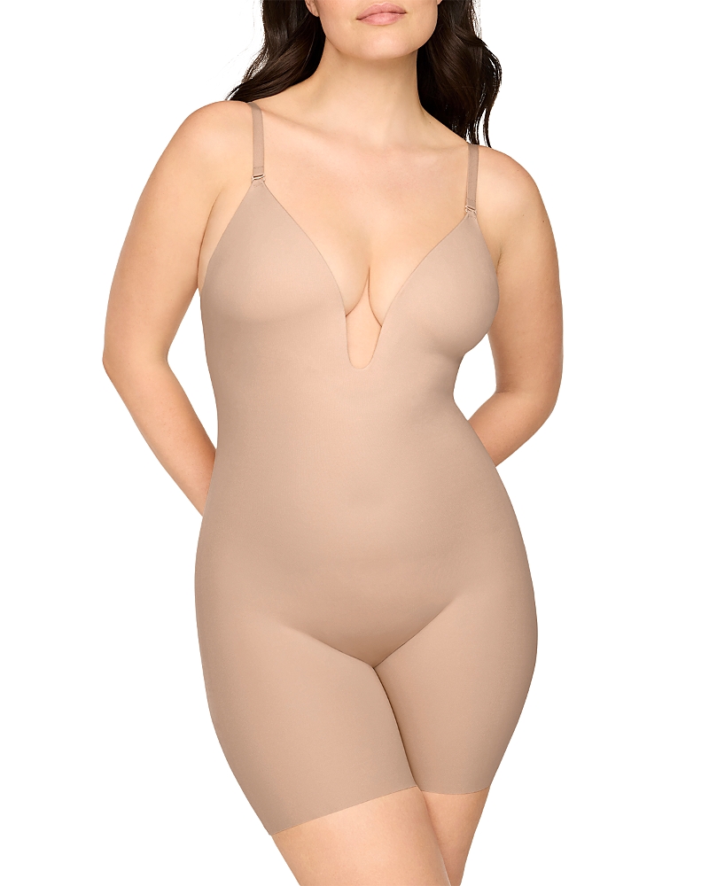 Spanx SPANXshape Suit Your Fancy Plunge Low Back Mid Thigh Bodysuit
