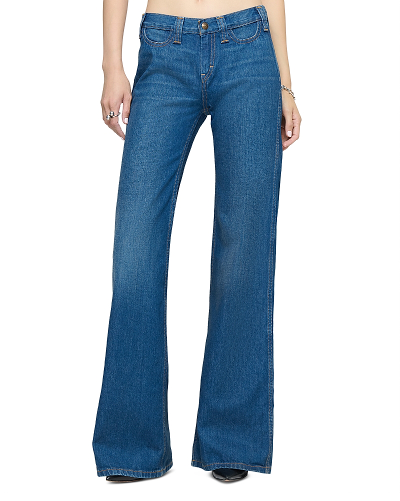 Re/Done Lou Low Rise Wide Leg Jeans in Reverb