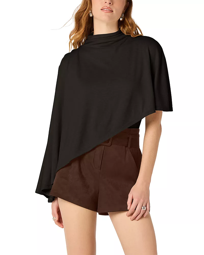 Astr the Label Jailene Asymmetric Hem Poncho Top