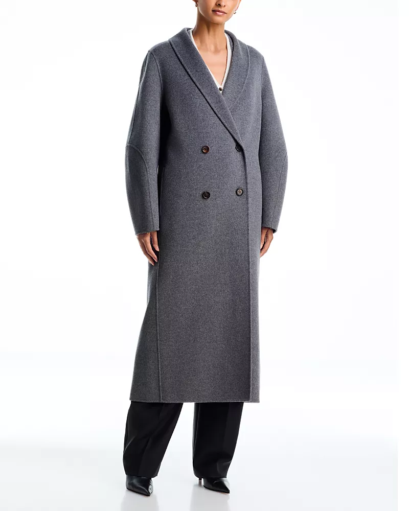 Lisa Yang Double Shawl Wool & Cashmere Coat