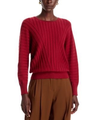 Crewneck Long Dolman Sleeve Sweater 