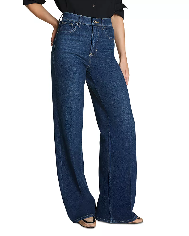 Spanx SPANXshape Authentic 360 Wide Leg Jeans in Percy Wash