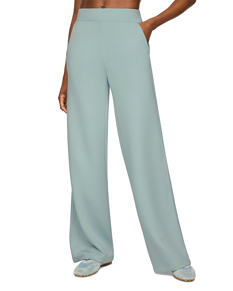 Spanx Airessentials Pintuck Wide Leg Pants In Dew