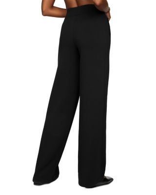 Spanx Airessentials Pintuck Wide Leg Pants In Very Black