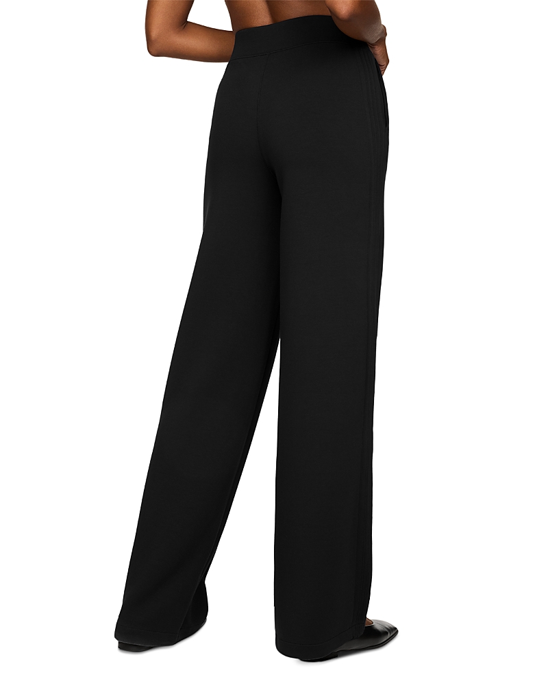 Spanx Airessentials Pintuck Wide Leg Pants In Very Black