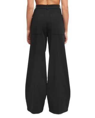 Stretch Twill Wide Leg Pants