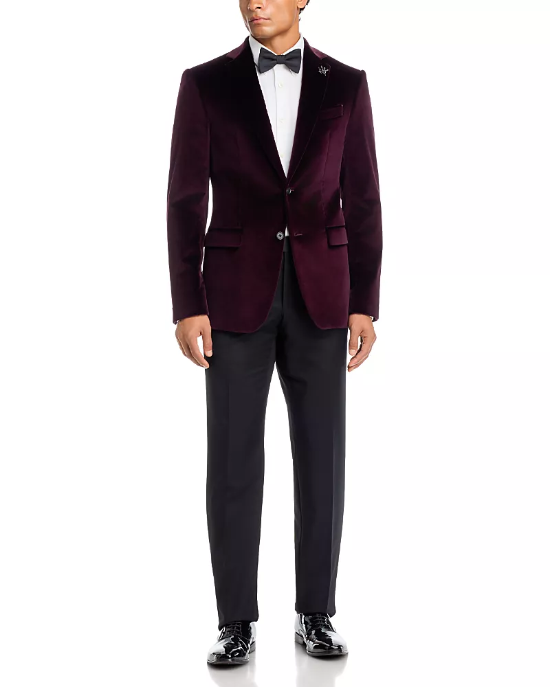 John Varvatos Star Usa Velvet Slim Fit Cotton Blend Dinner Jacket