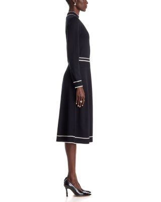 Contrast Trim Belted Dress - thumbnail 10