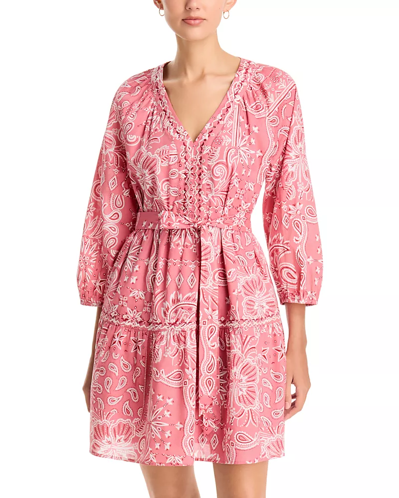 Tommy Bahama Bandana Bay Cotton 3/4 Sleeve Dress