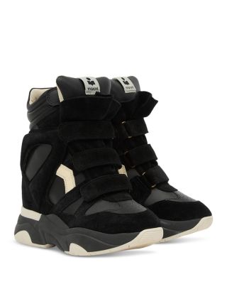 Women's Balskee High Top Leather Wedge Sneakers
