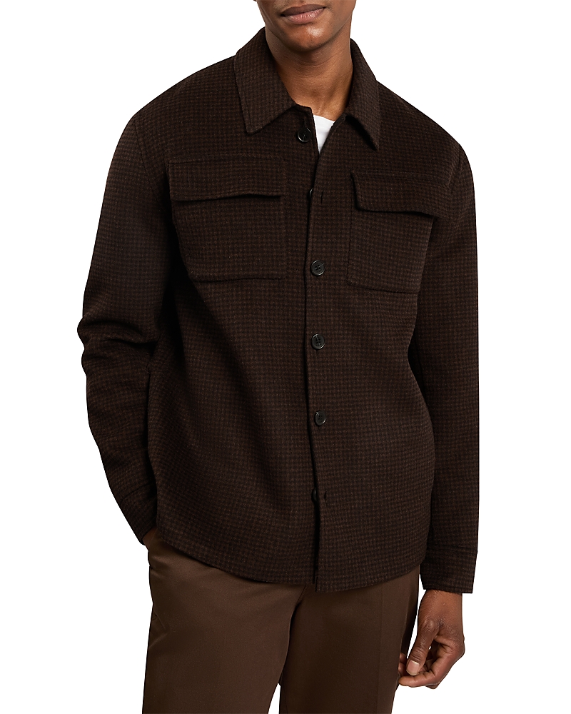 Ted Baker Dortmun Splitable Wool Blend Trucker Overshirt