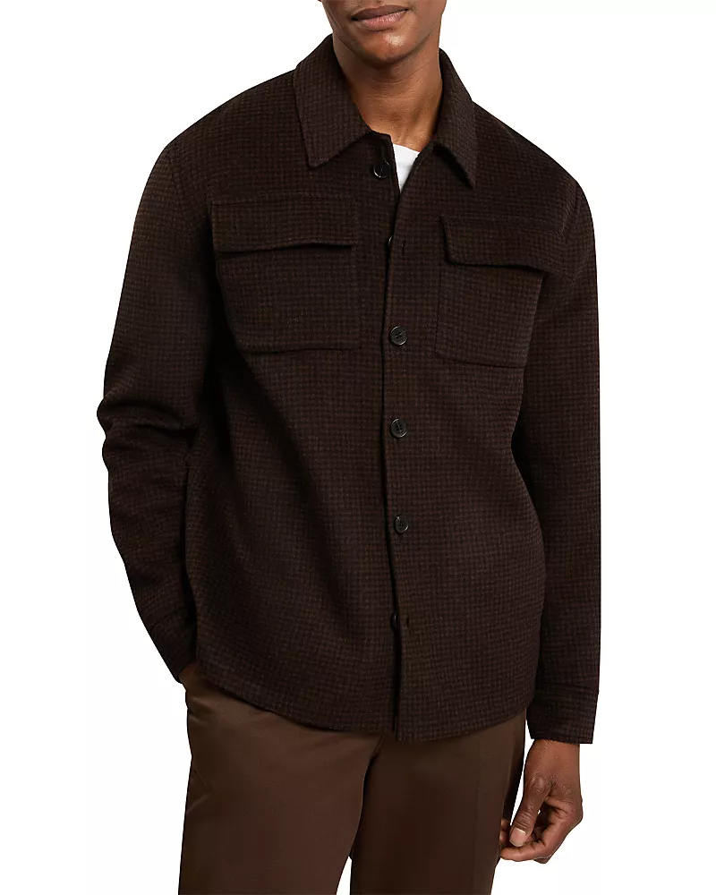 Ted Baker Dortmun Splitable Wool Blend Trucker Overshirt
