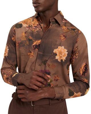 Hadwin Relaxed Painted Floral Print Shirt