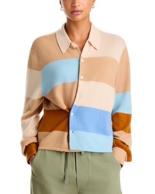 The Wool & Cashmere Rugby Stripe Cardigan