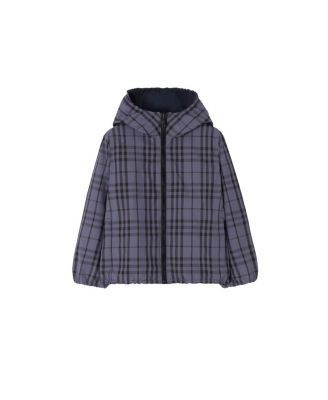  Reversible Check Hooded Jacket - Little Kid