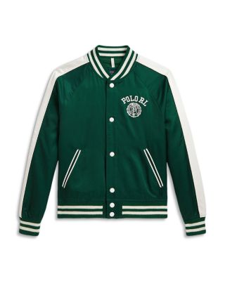 Boys' Logo Satin Baseball Jacket - Big Kid